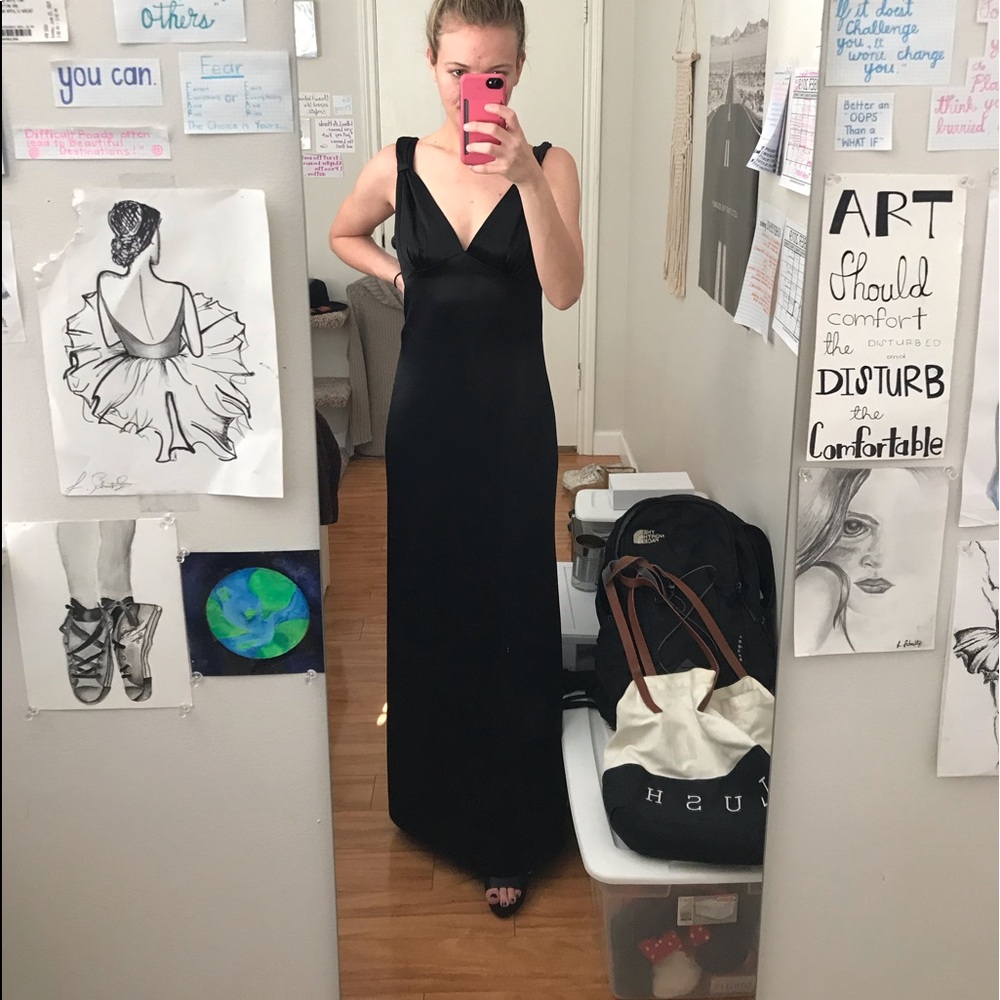 After six black gown